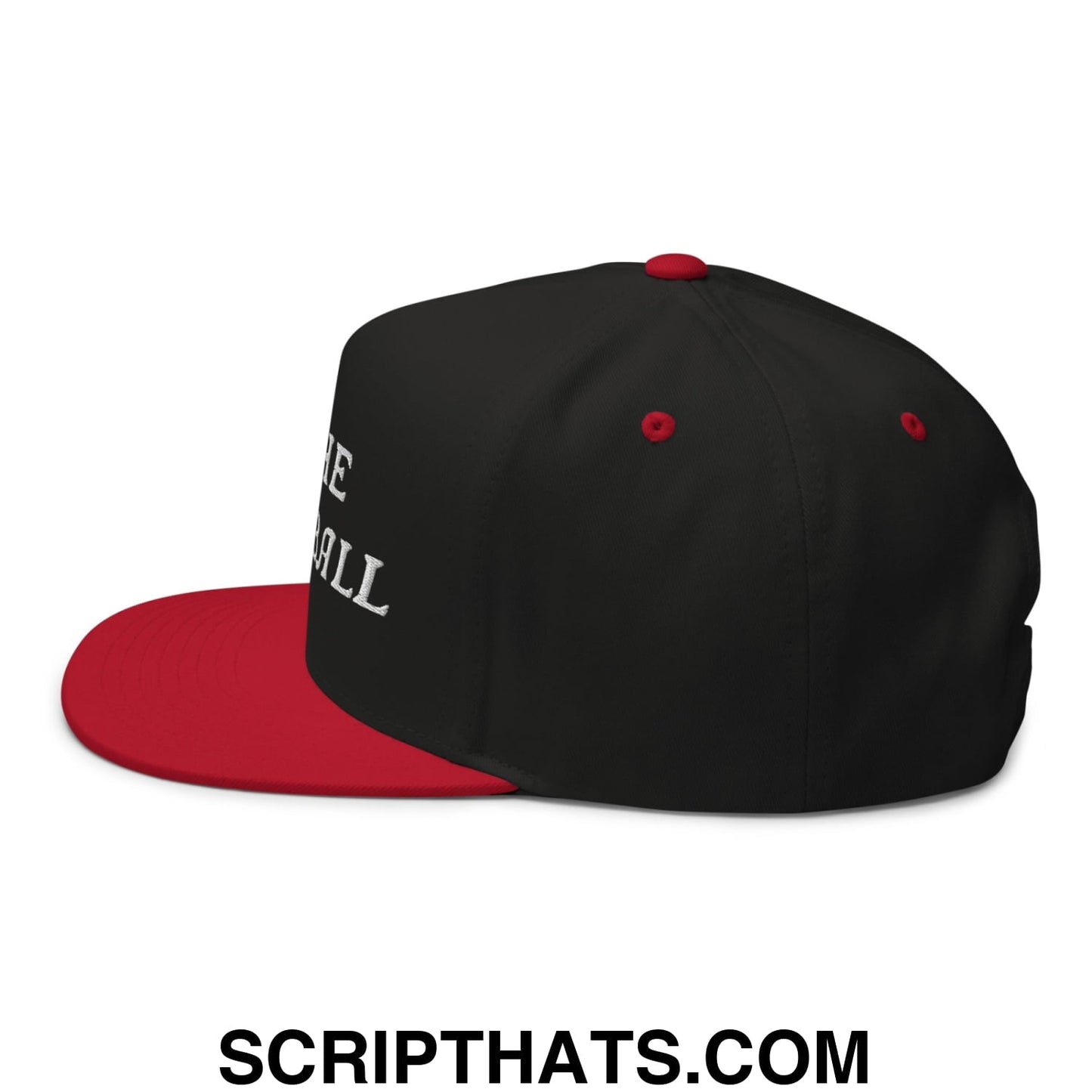 Hit The Damn Ball Flat Brim Bill 5 Panel Golf Snapback Hat
