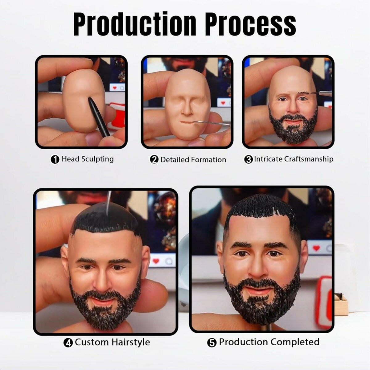 Personalized Golfer Bobblehead with Flag