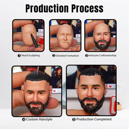 Personalized Golfer Bobblehead with Flag