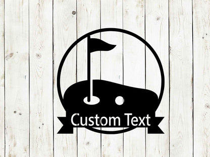 Golf Hole Custom Monogram Steel Sign