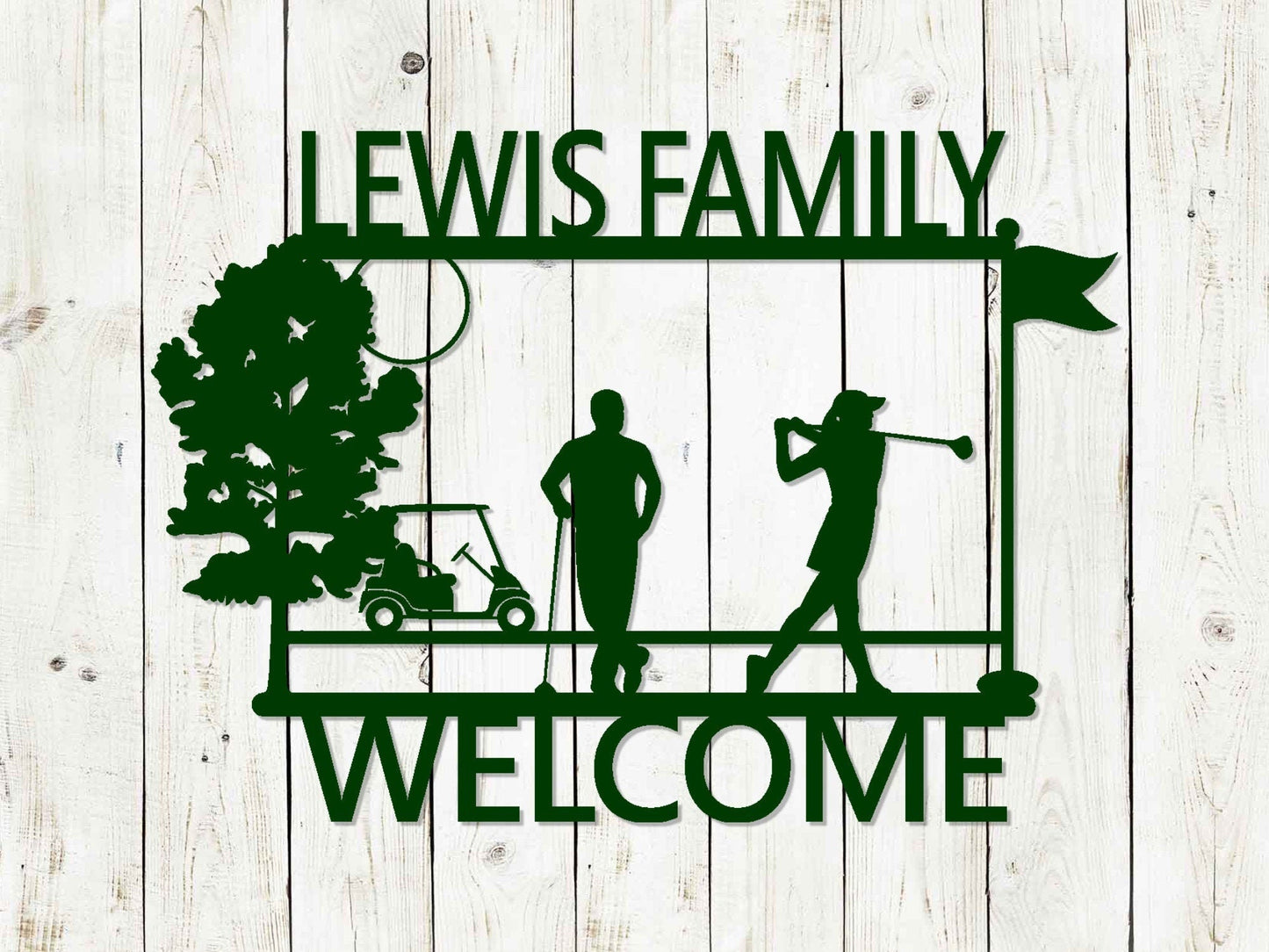Golf Custom Metal Sign