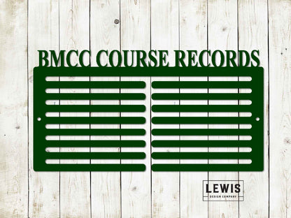 Golf Scorecard Display Custom Name Metal Sign