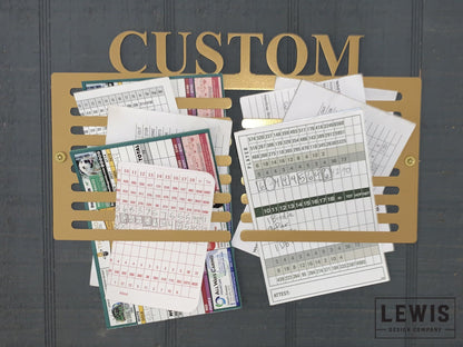Golf Scorecard Display Custom Name Metal Sign