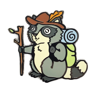 Hiking Raccoon Golf Ball Marker
