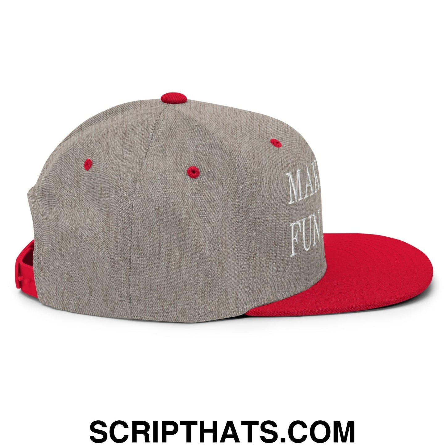 Make Golf Fun Again Embroidered Flat Bill Brim Snapback Hat