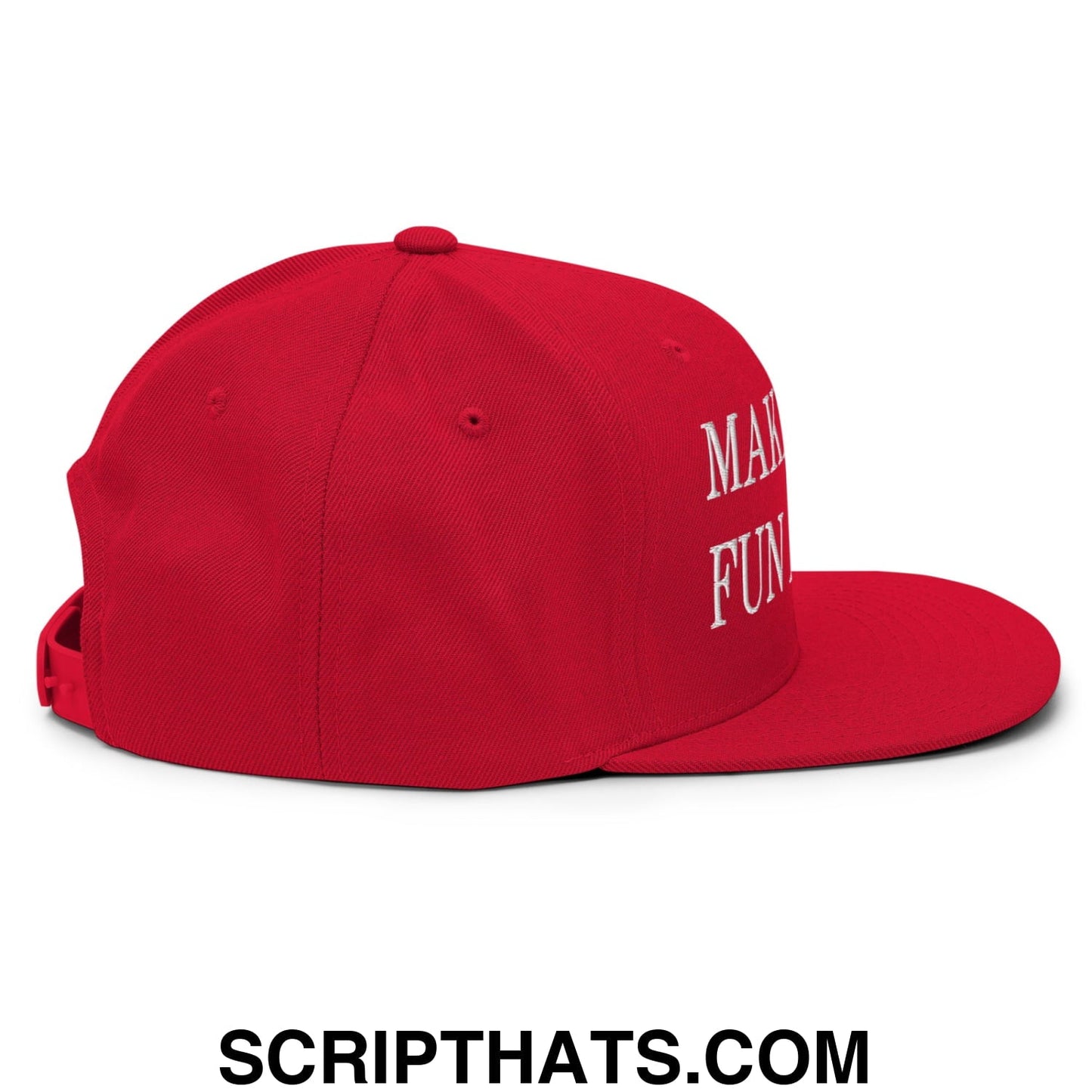 Make Golf Fun Again Embroidered Flat Bill Brim Snapback Hat