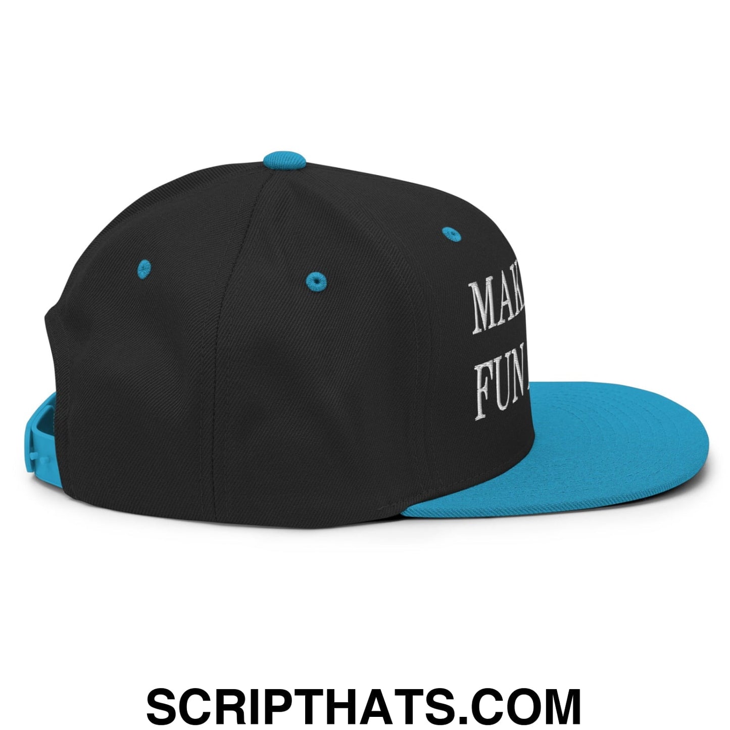 Make Golf Fun Again Embroidered Flat Bill Brim Snapback Hat