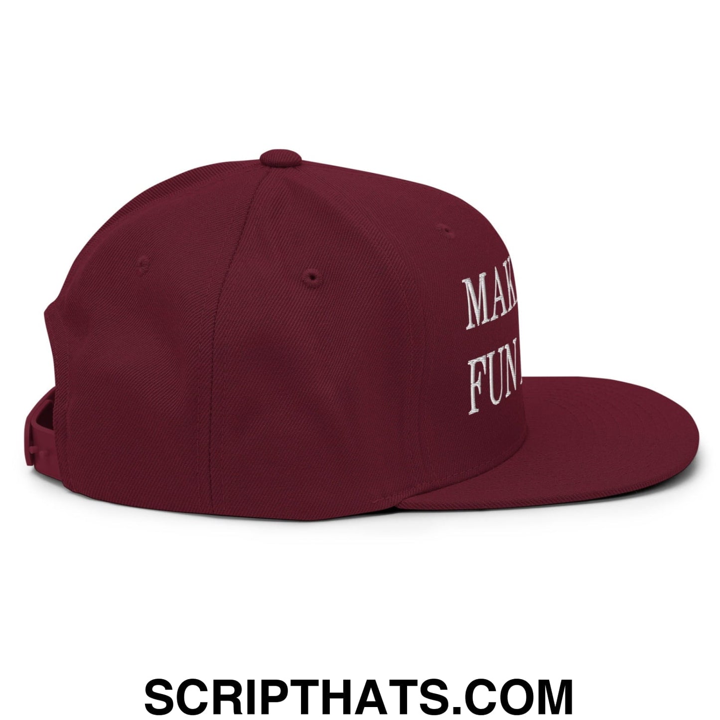 Make Golf Fun Again Embroidered Flat Bill Brim Snapback Hat