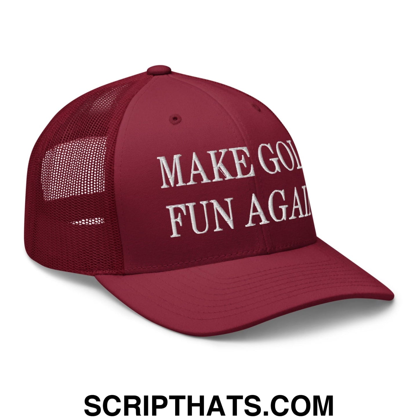 Make Golf Fun Again Embroidered Mesh Trucker Hat