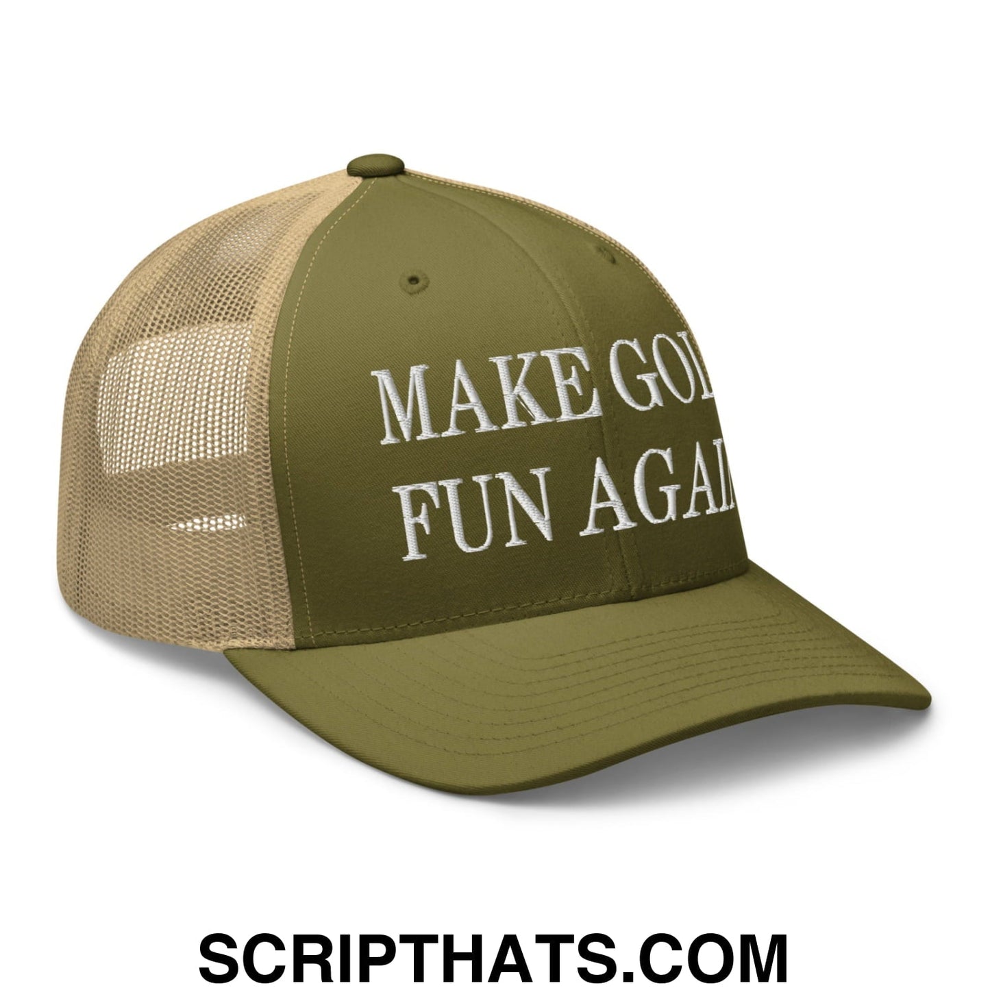 Make Golf Fun Again Embroidered Mesh Trucker Hat