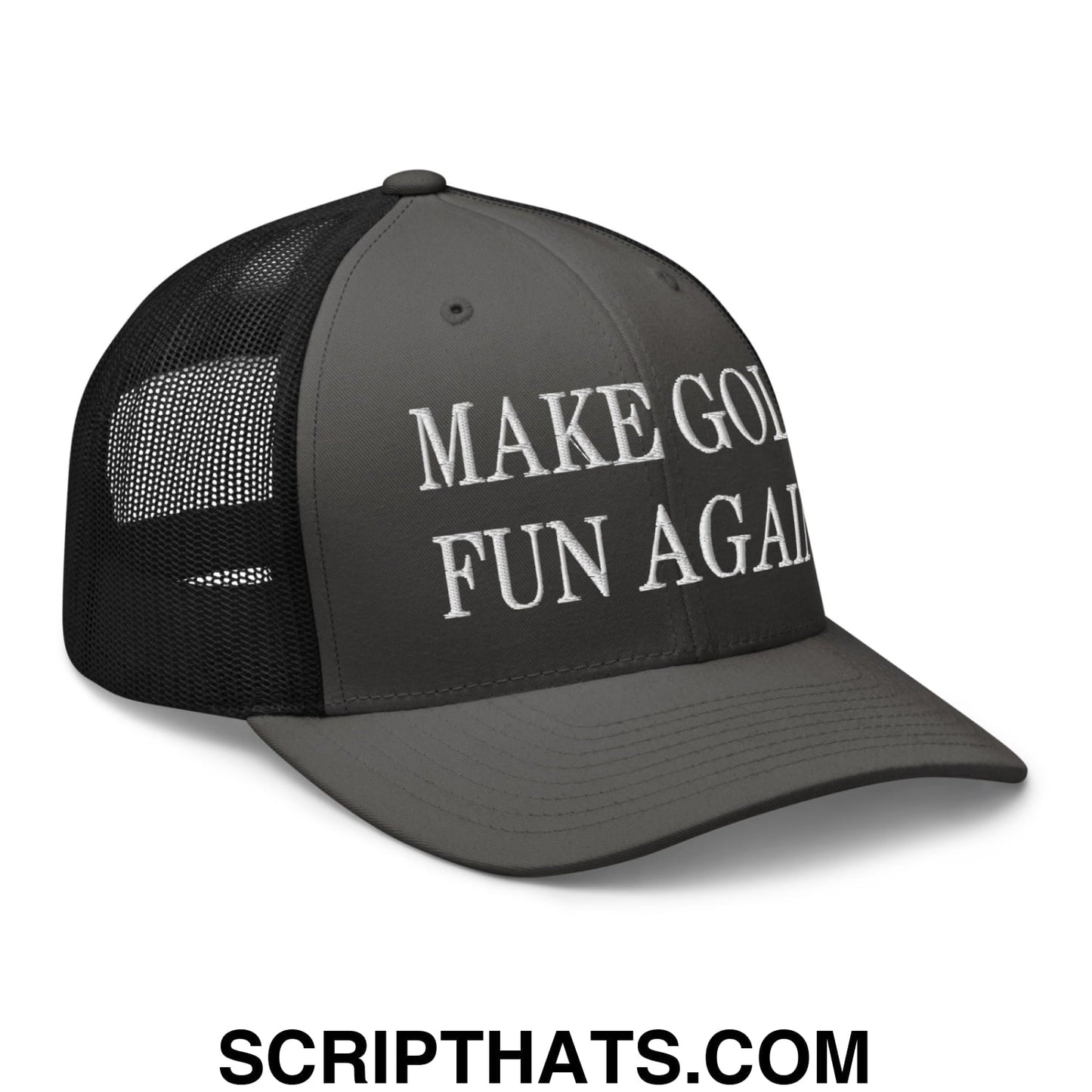 Make Golf Fun Again Embroidered Mesh Trucker Hat
