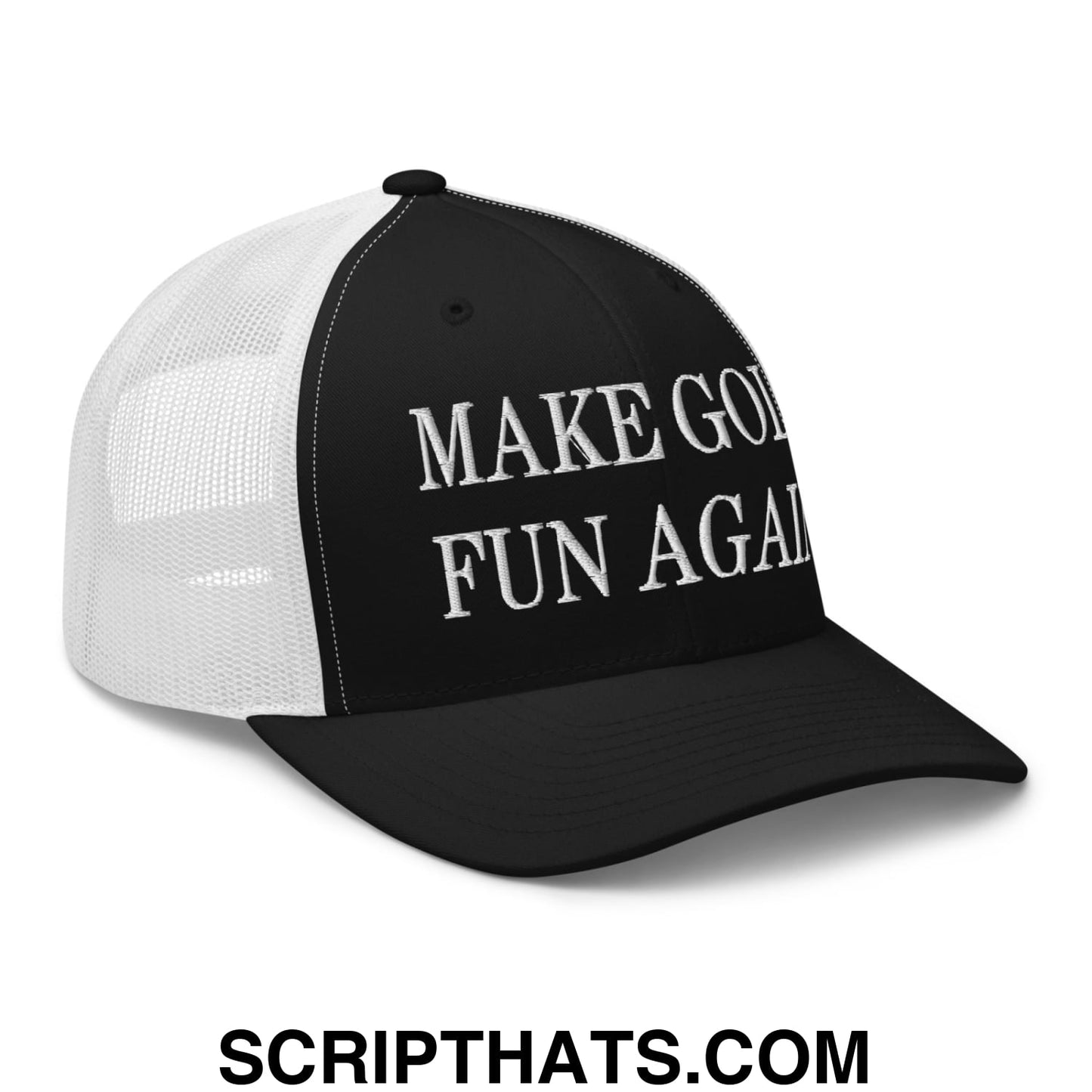 Make Golf Fun Again Embroidered Mesh Trucker Hat