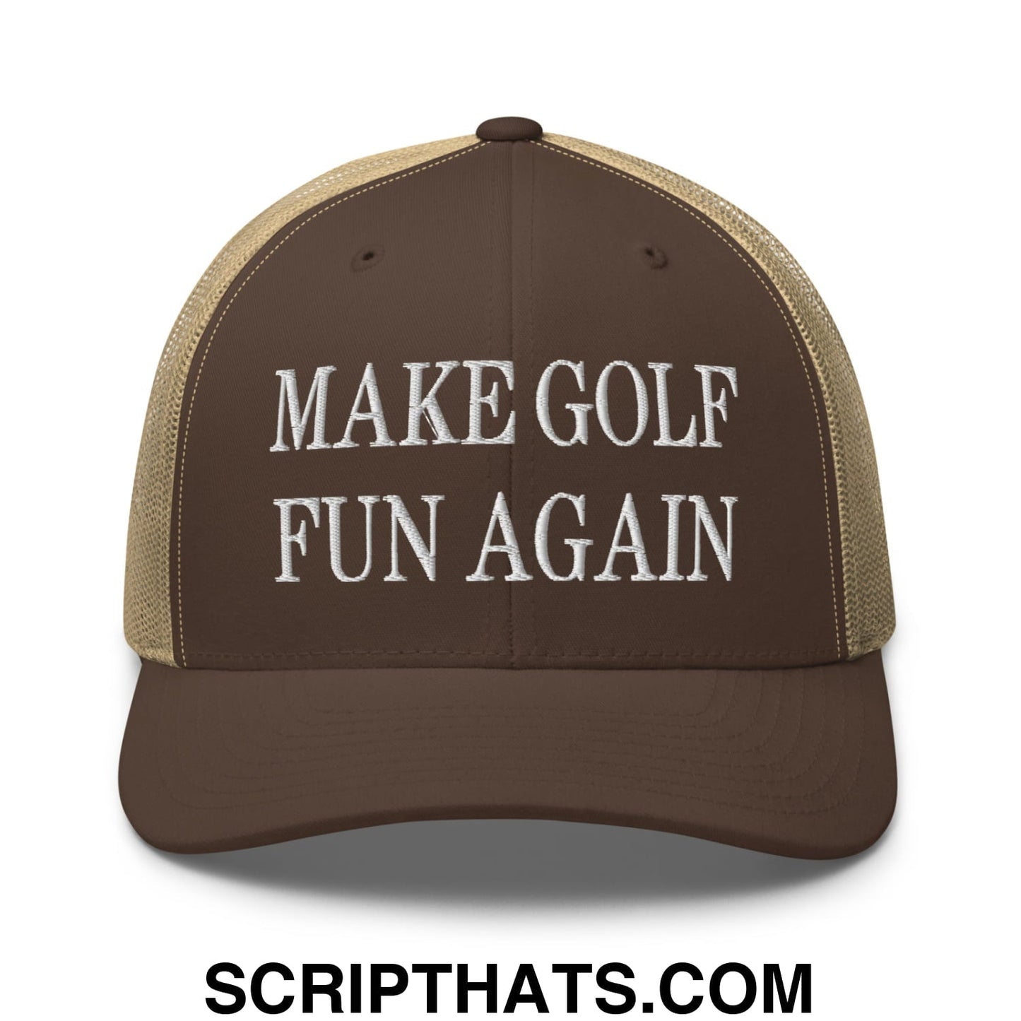 Make Golf Fun Again Embroidered Mesh Trucker Hat