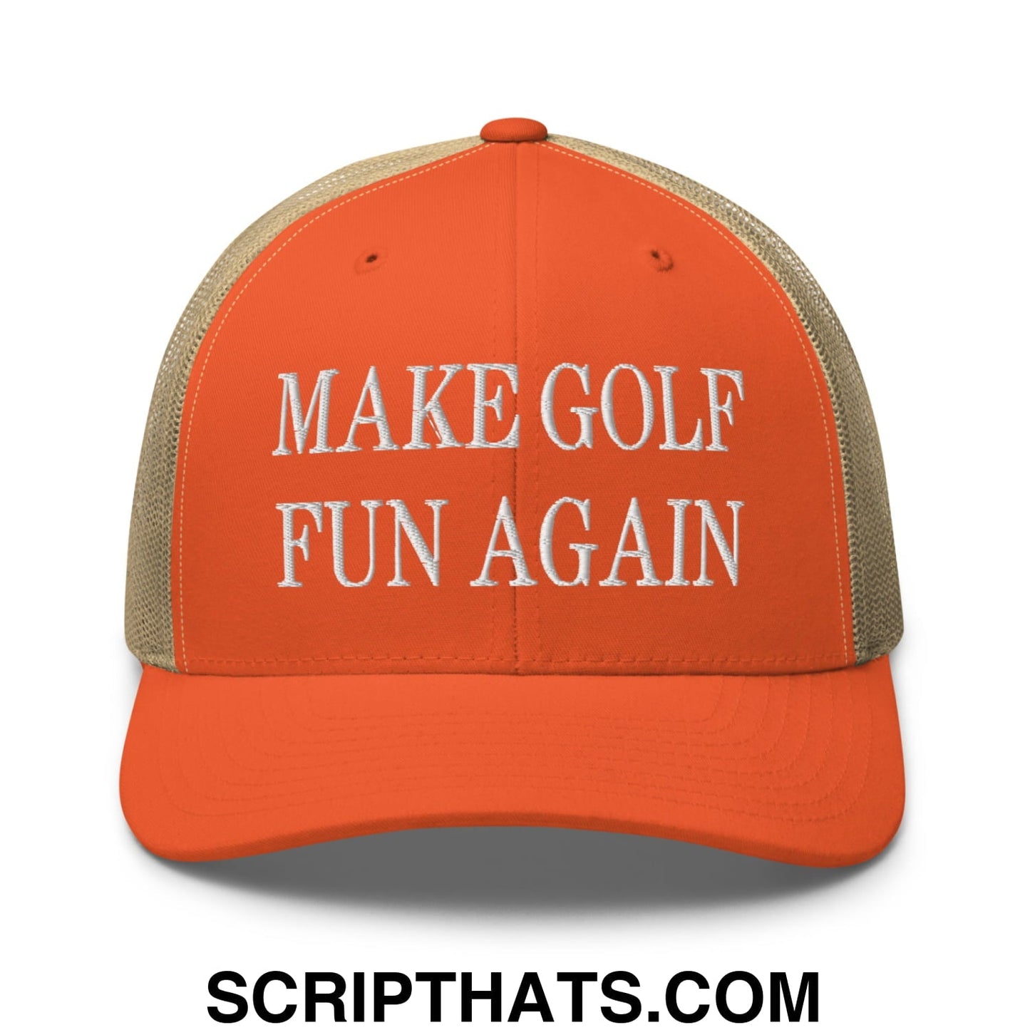 Make Golf Fun Again Embroidered Mesh Trucker Hat