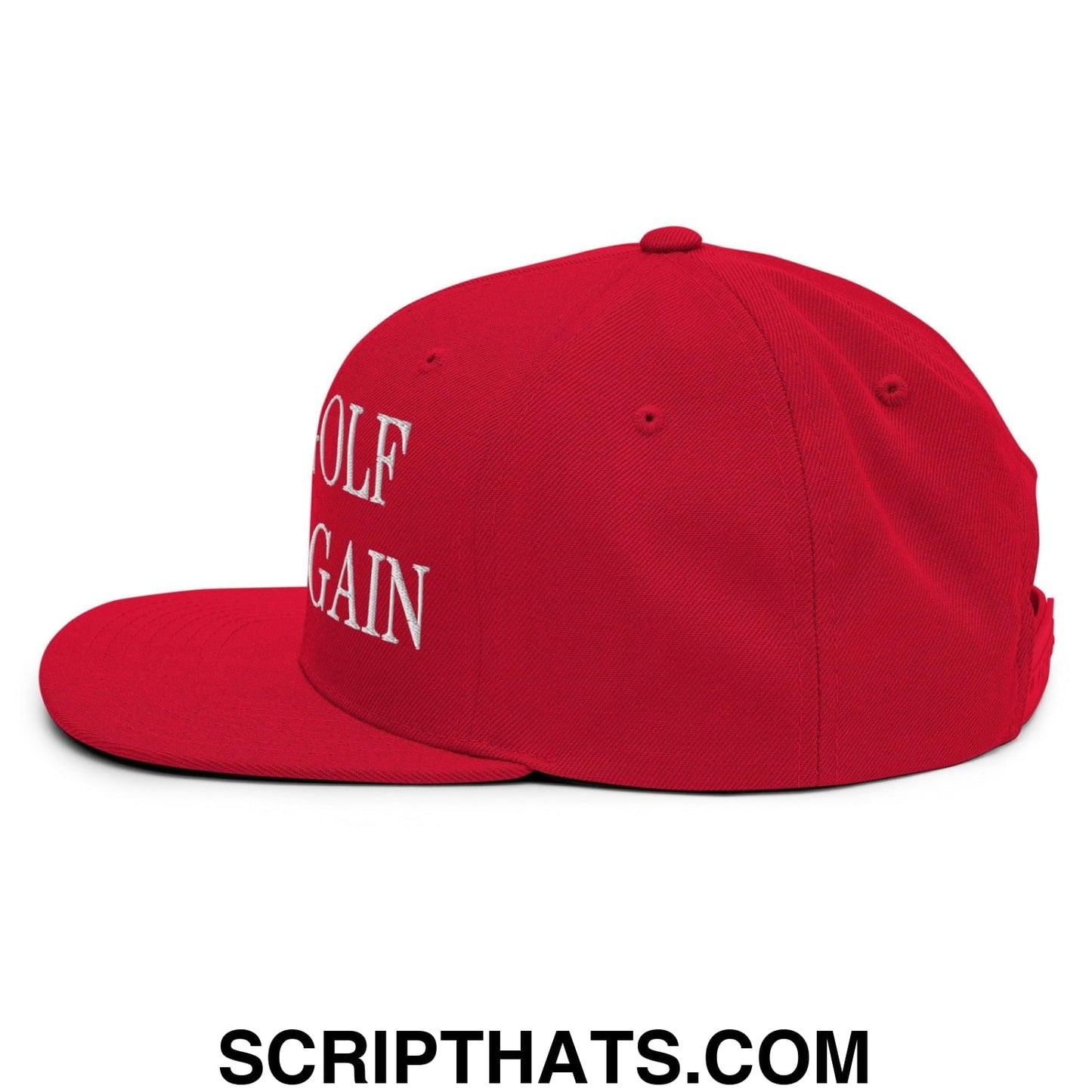 Make Golf Great Again Embroidered Flat Bill Brim Snapback Hat