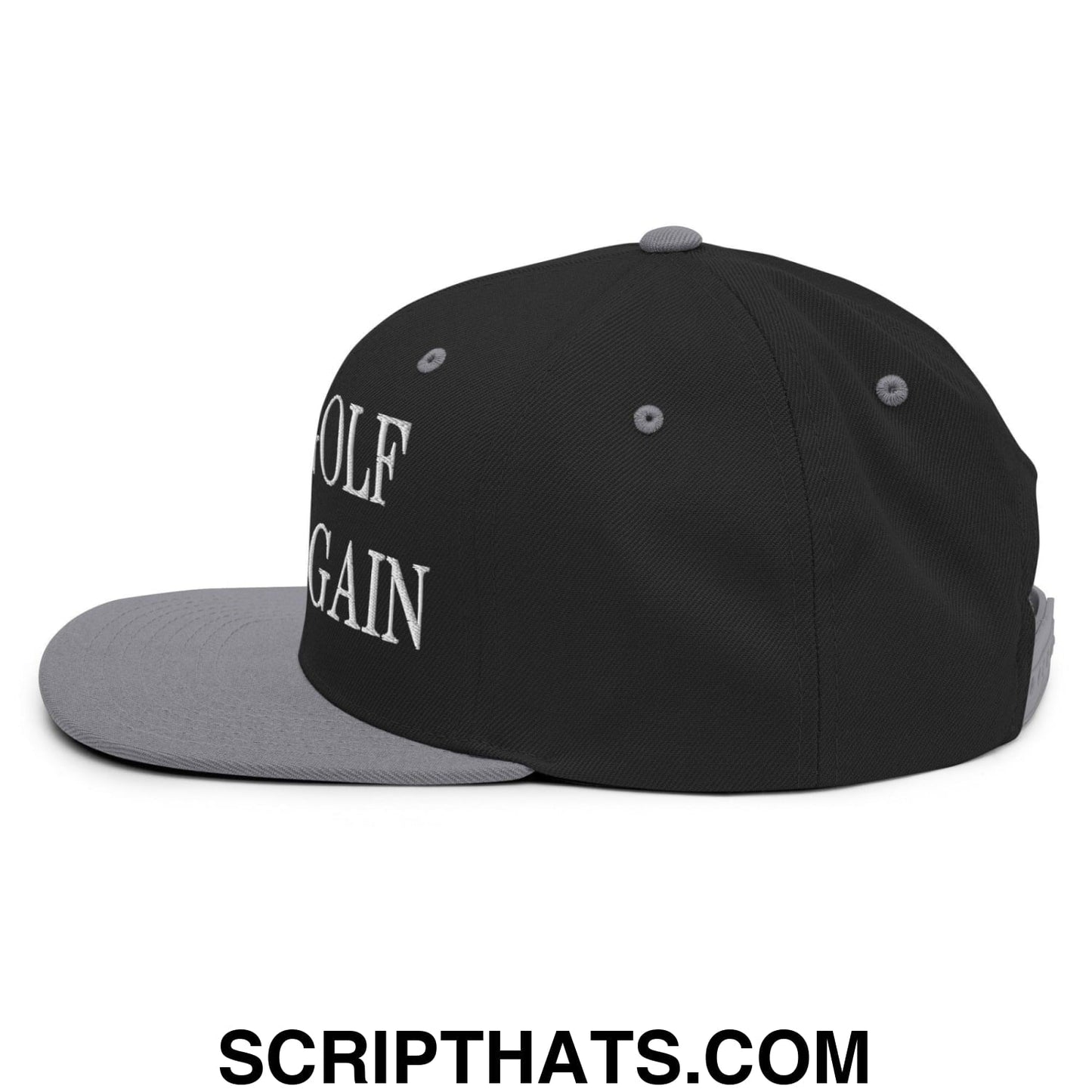 Make Golf Great Again Embroidered Flat Bill Brim Snapback Hat
