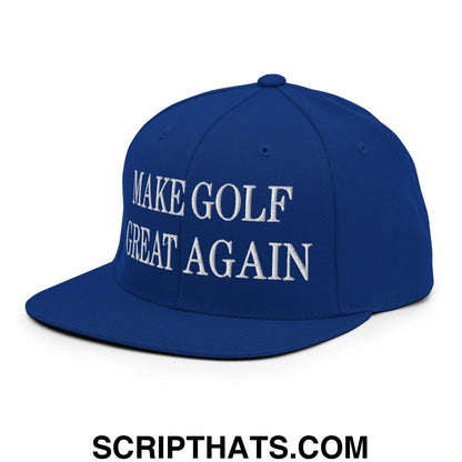 Make Golf Great Again Embroidered Flat Bill Brim Snapback Hat