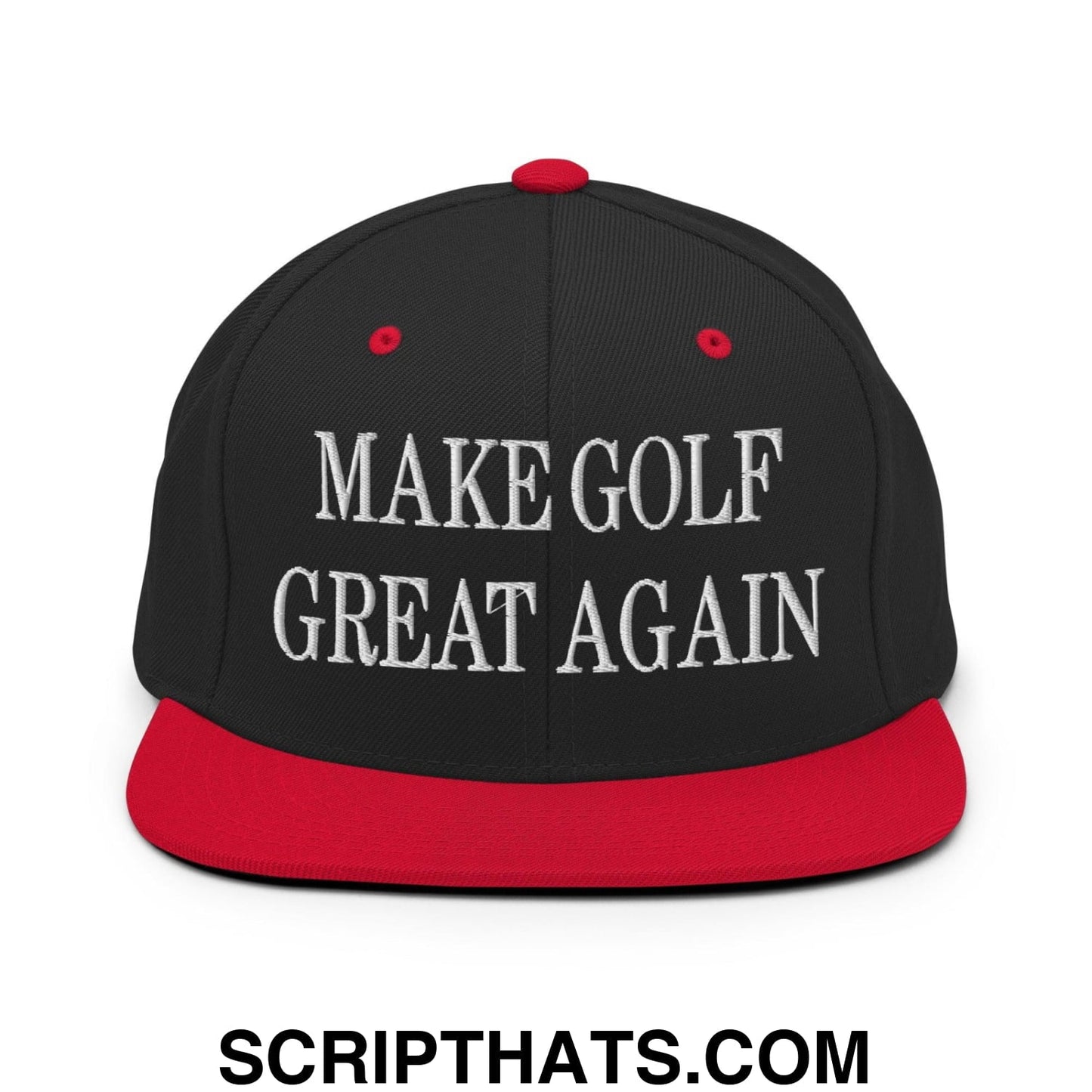 Make Golf Great Again Embroidered Flat Bill Brim Snapback Hat