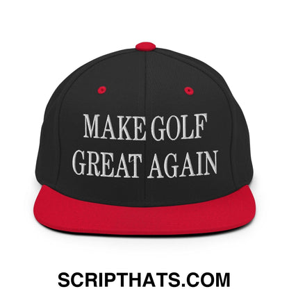 Make Golf Great Again Embroidered Flat Bill Brim Snapback Hat
