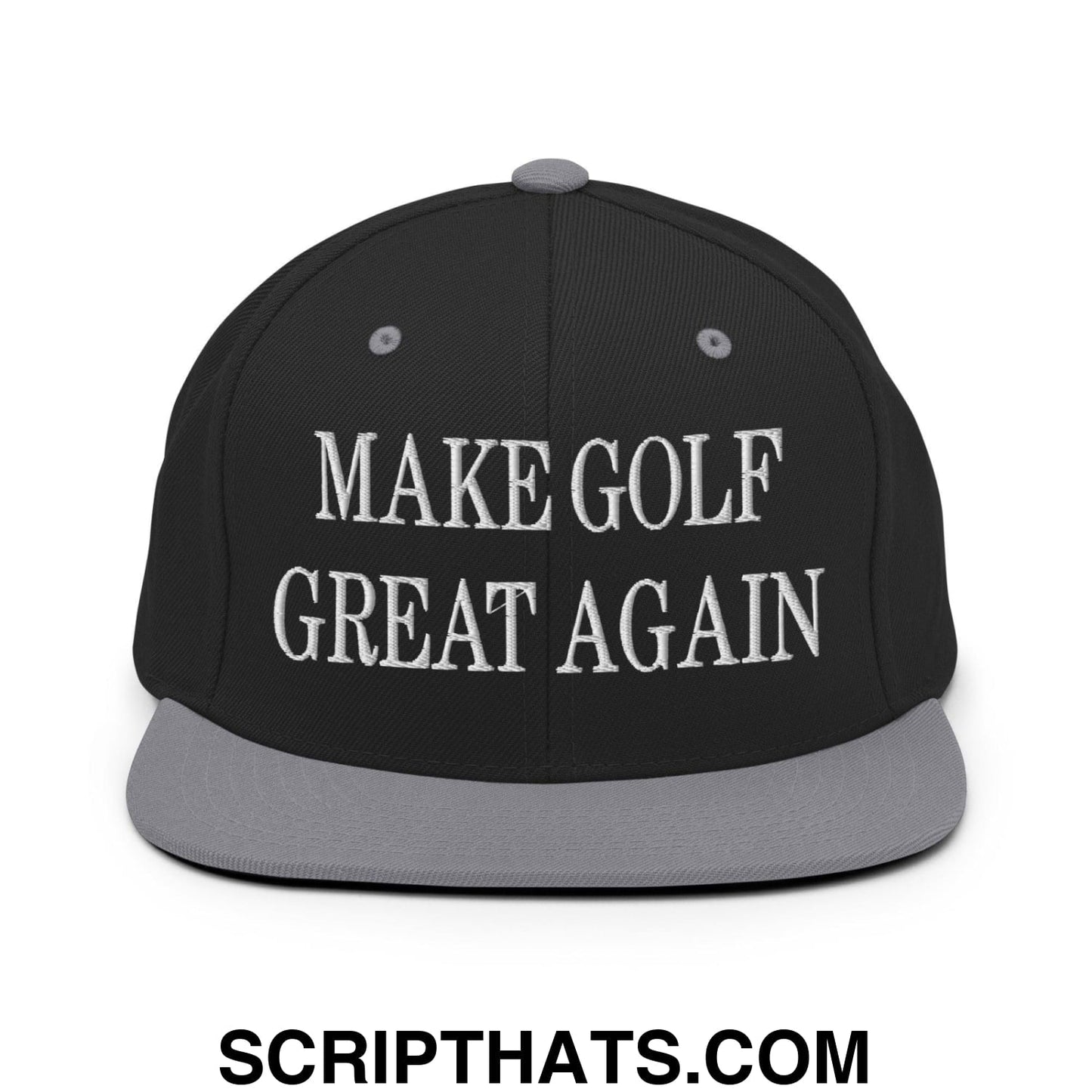 Make Golf Great Again Embroidered Flat Bill Brim Snapback Hat
