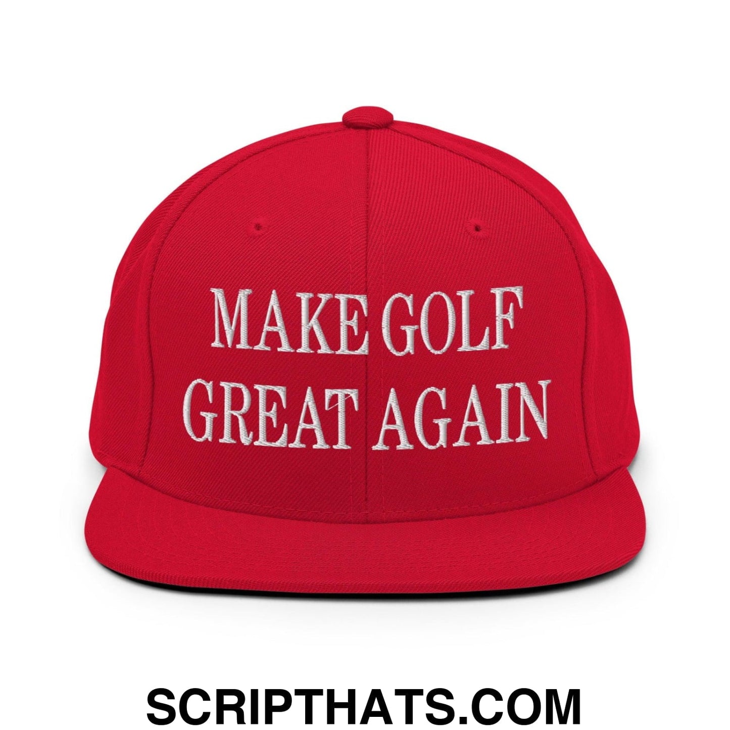 Make Golf Great Again Embroidered Flat Bill Brim Snapback Hat