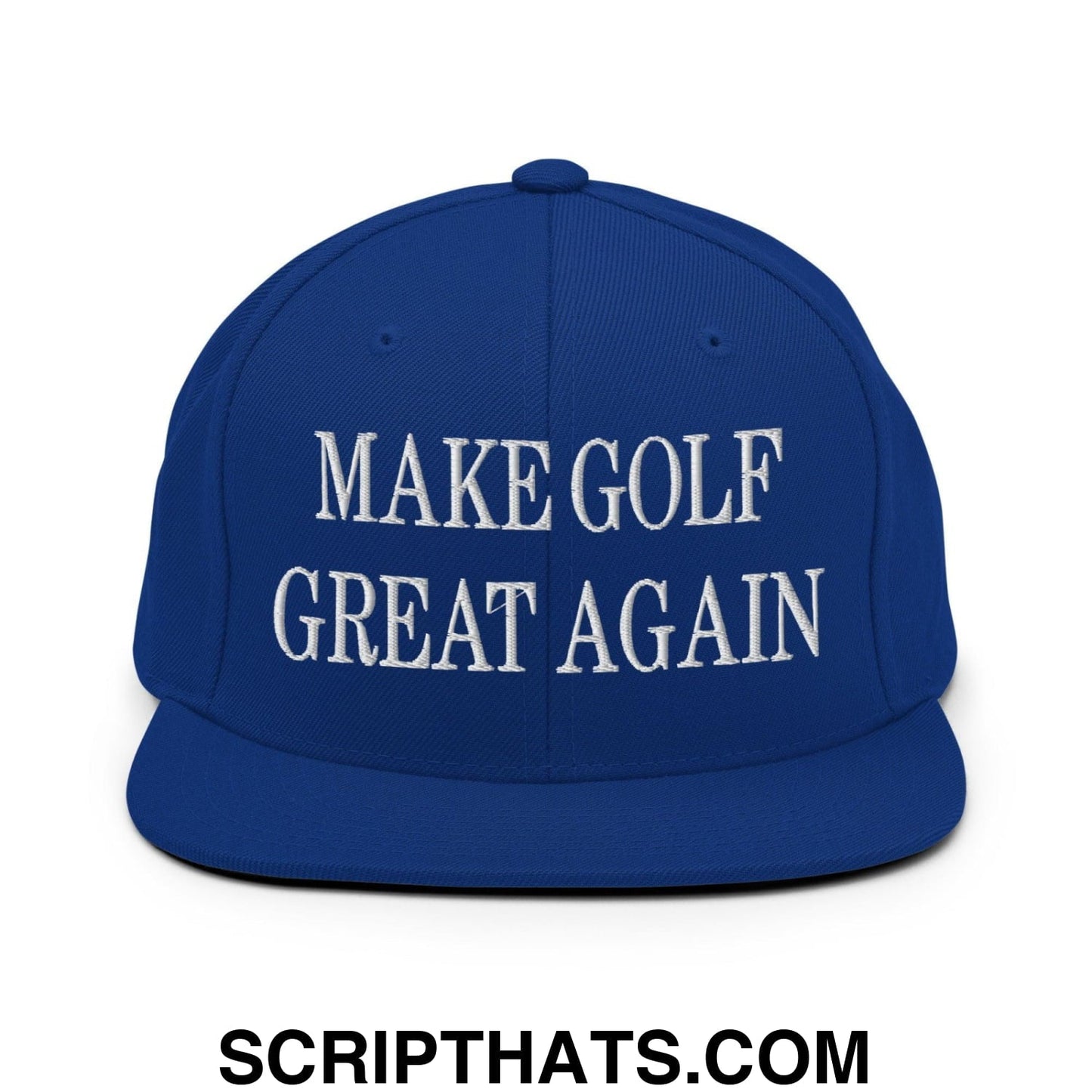 Make Golf Great Again Embroidered Flat Bill Brim Snapback Hat