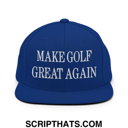 Make Golf Great Again Embroidered Flat Bill Brim Snapback Hat