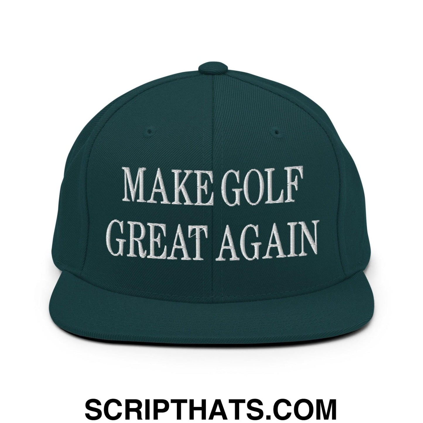Make Golf Great Again Embroidered Flat Bill Brim Snapback Hat