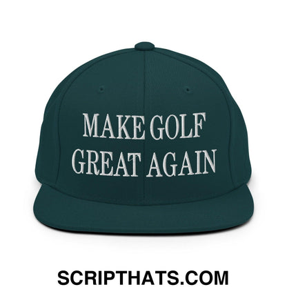 Make Golf Great Again Embroidered Flat Bill Brim Snapback Hat