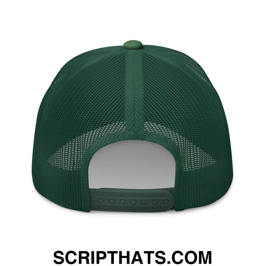 Make Golf Great Again Green Yellow Embroidered Mesh Trucker Hat