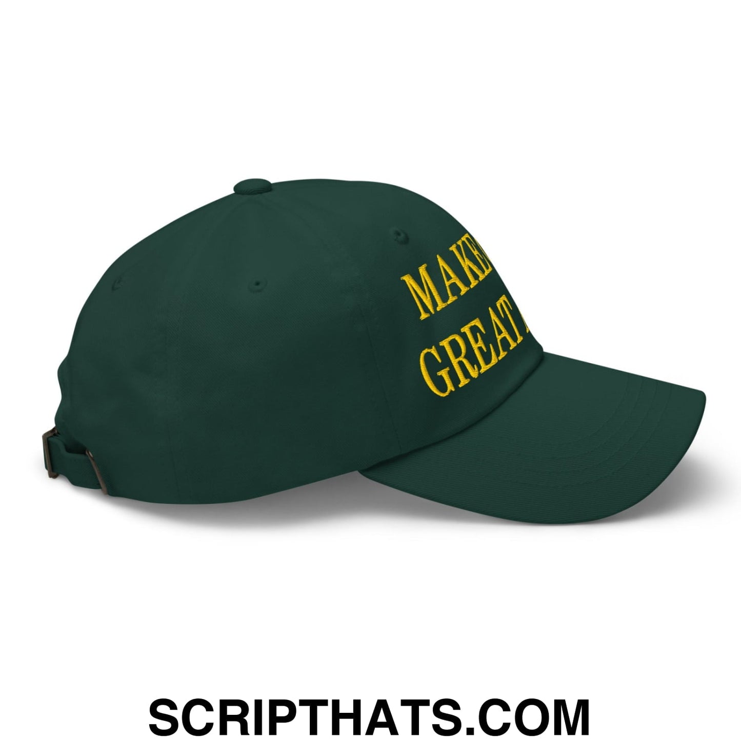 Make Golf Great Again Green Yellow Embroidered Unstructured Dad Hat