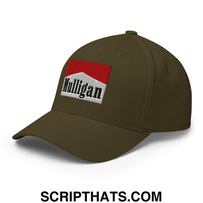 Mulligan Cigarette Red Embroidered Stretch Fit Golf Hat