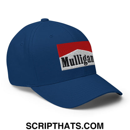 Mulligan Cigarette Red Embroidered Stretch Fit Golf Hat