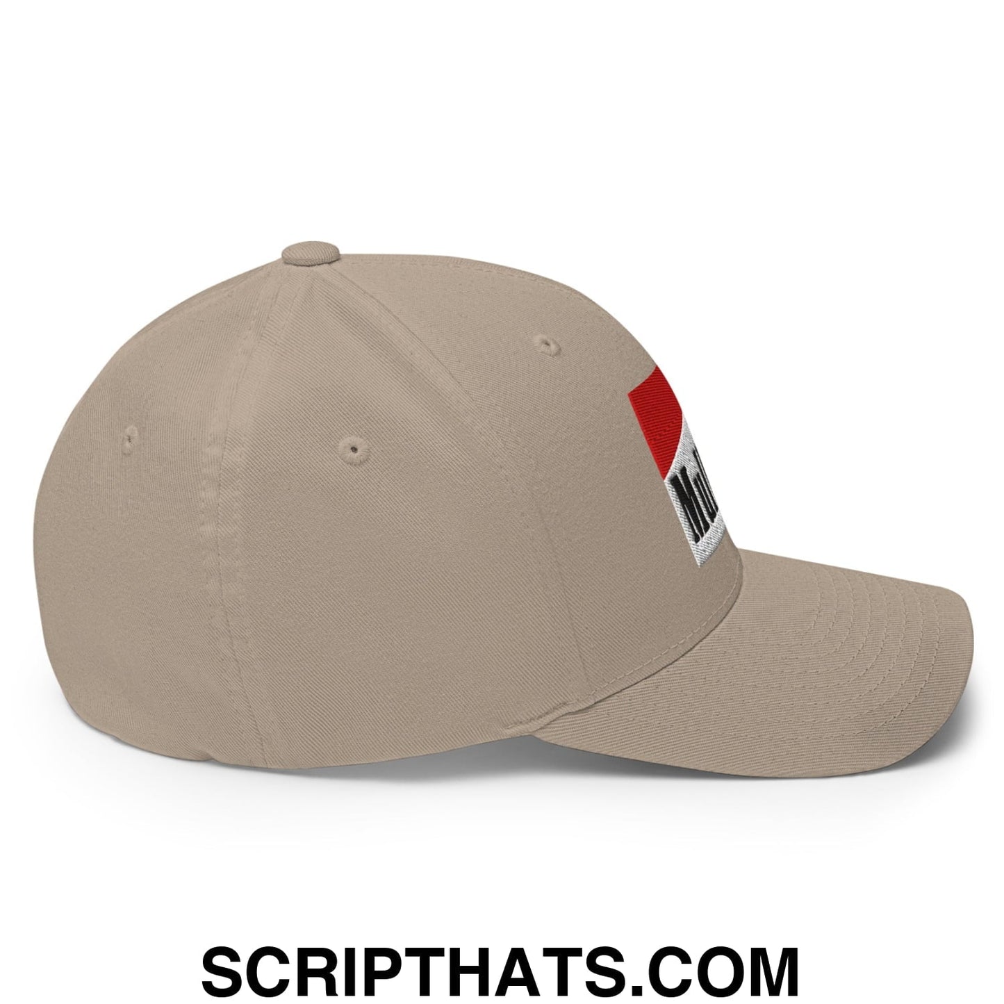 Mulligan Cigarette Red Embroidered Stretch Fit Golf Hat