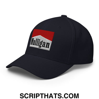 Mulligan Cigarette Red Embroidered Stretch Fit Golf Hat