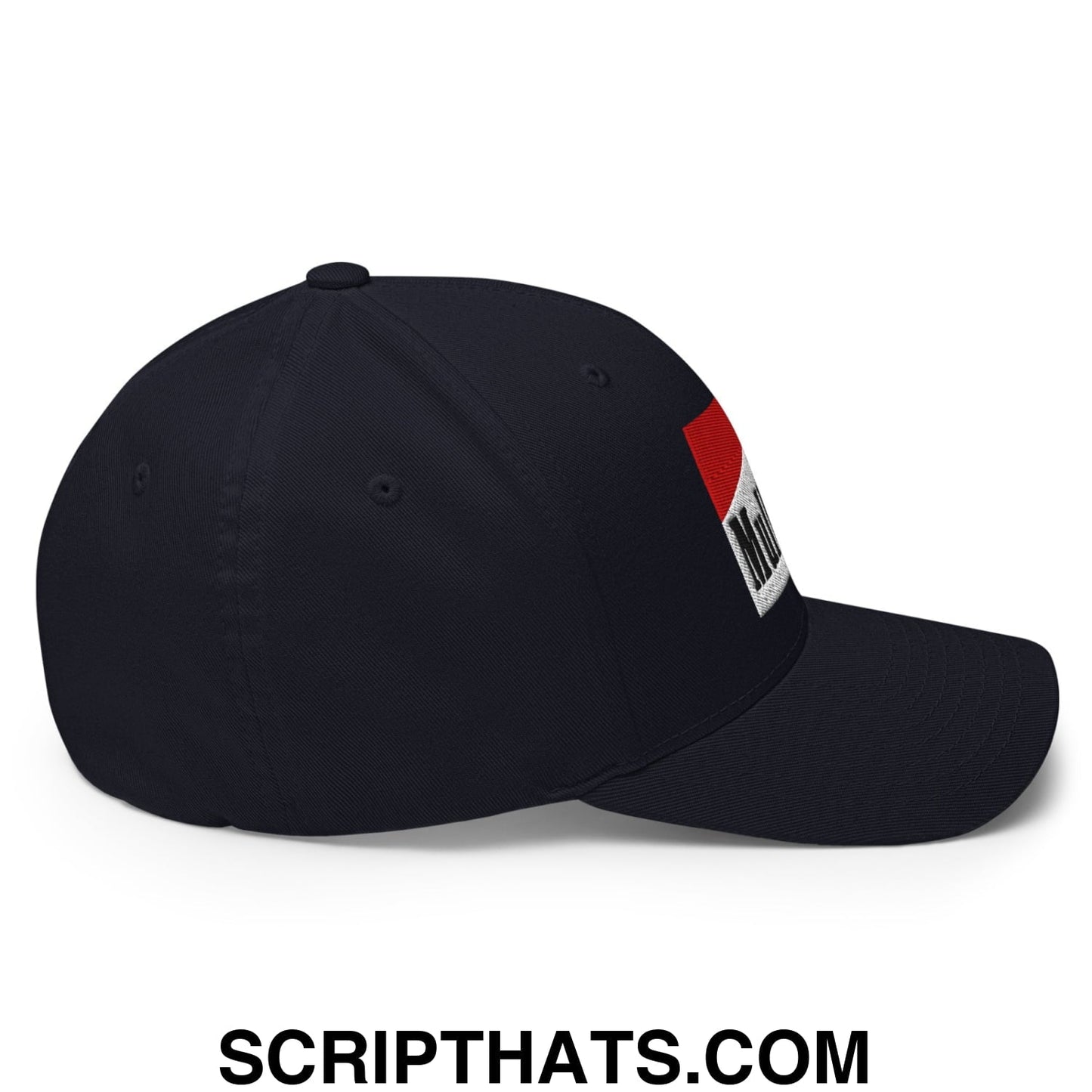 Mulligan Cigarette Red Embroidered Stretch Fit Golf Hat
