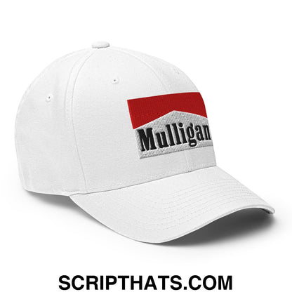 Mulligan Cigarette Red Embroidered Stretch Fit Golf Hat