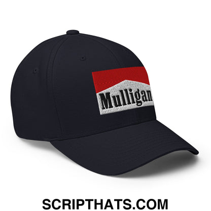 Mulligan Cigarette Red Embroidered Stretch Fit Golf Hat