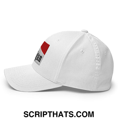 Mulligan Cigarette Red Embroidered Stretch Fit Golf Hat