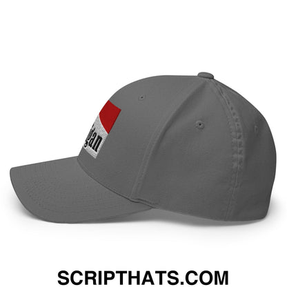 Mulligan Cigarette Red Embroidered Stretch Fit Golf Hat