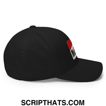 Mulligan Cigarette Red Embroidered Stretch Fit Golf Hat