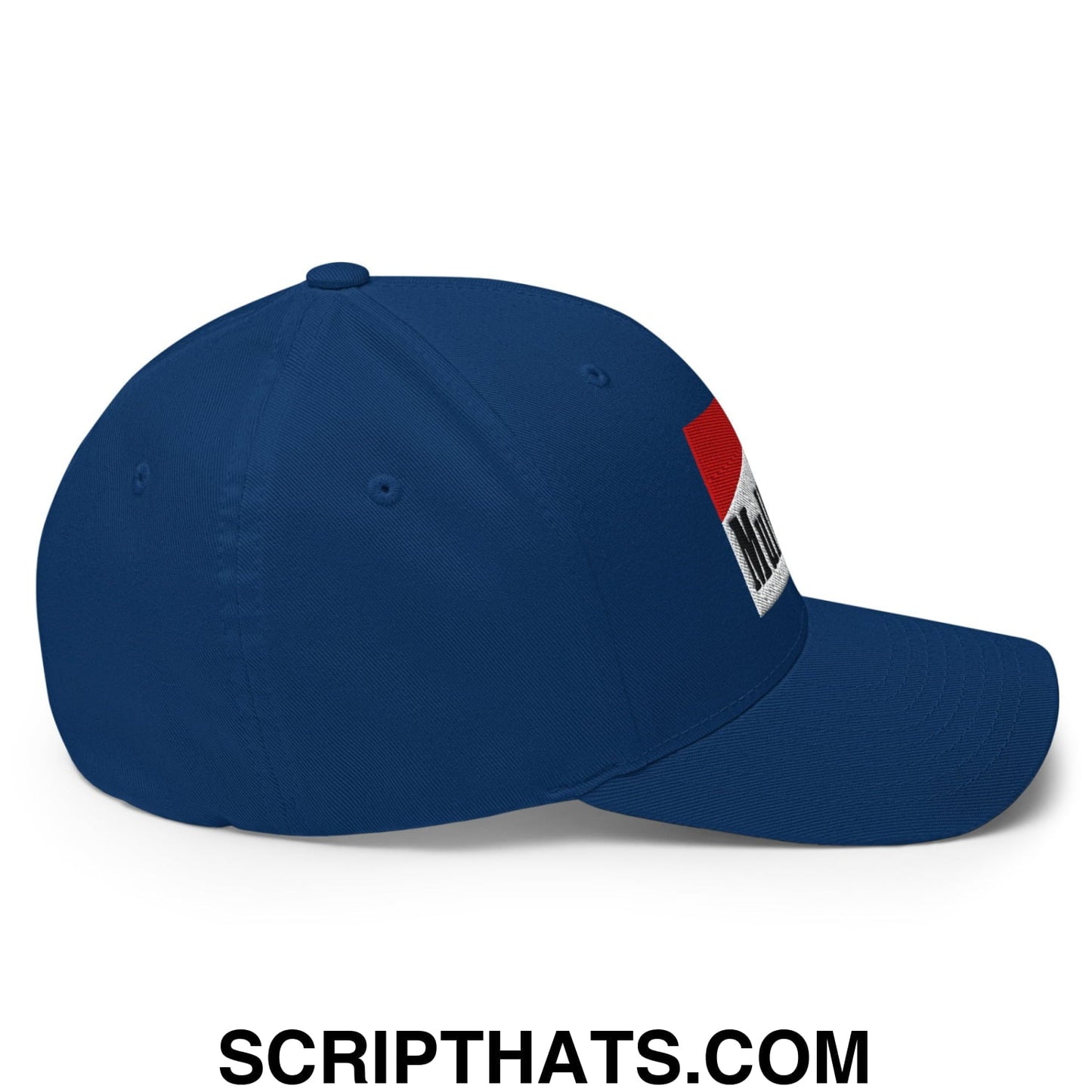 Mulligan Cigarette Red Embroidered Stretch Fit Golf Hat