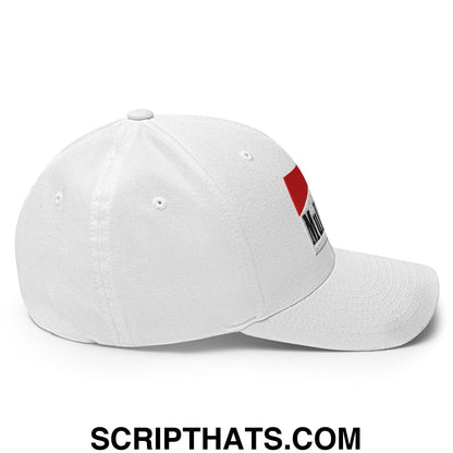 Mulligan Cigarette Red Embroidered Stretch Fit Golf Hat