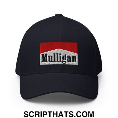 Mulligan Cigarette Red Embroidered Stretch Fit Golf Hat