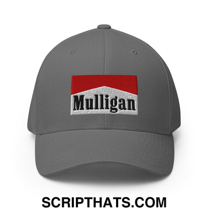 Mulligan Cigarette Red Embroidered Stretch Fit Golf Hat