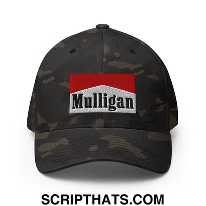 Mulligan Cigarette Red Embroidered Stretch Fit Golf Hat