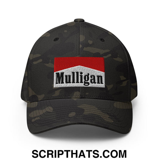 Mulligan Cigarette Red Embroidered Stretch Fit Golf Hat