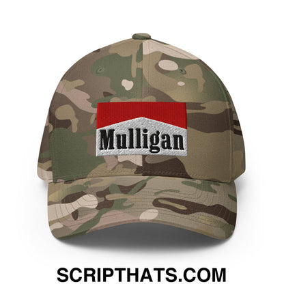 Mulligan Cigarette Red Embroidered Stretch Fit Golf Hat