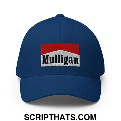 Mulligan Cigarette Red Embroidered Stretch Fit Golf Hat
