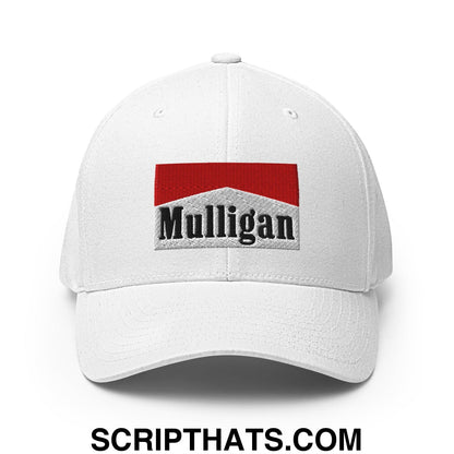 Mulligan Cigarette Red Embroidered Stretch Fit Golf Hat